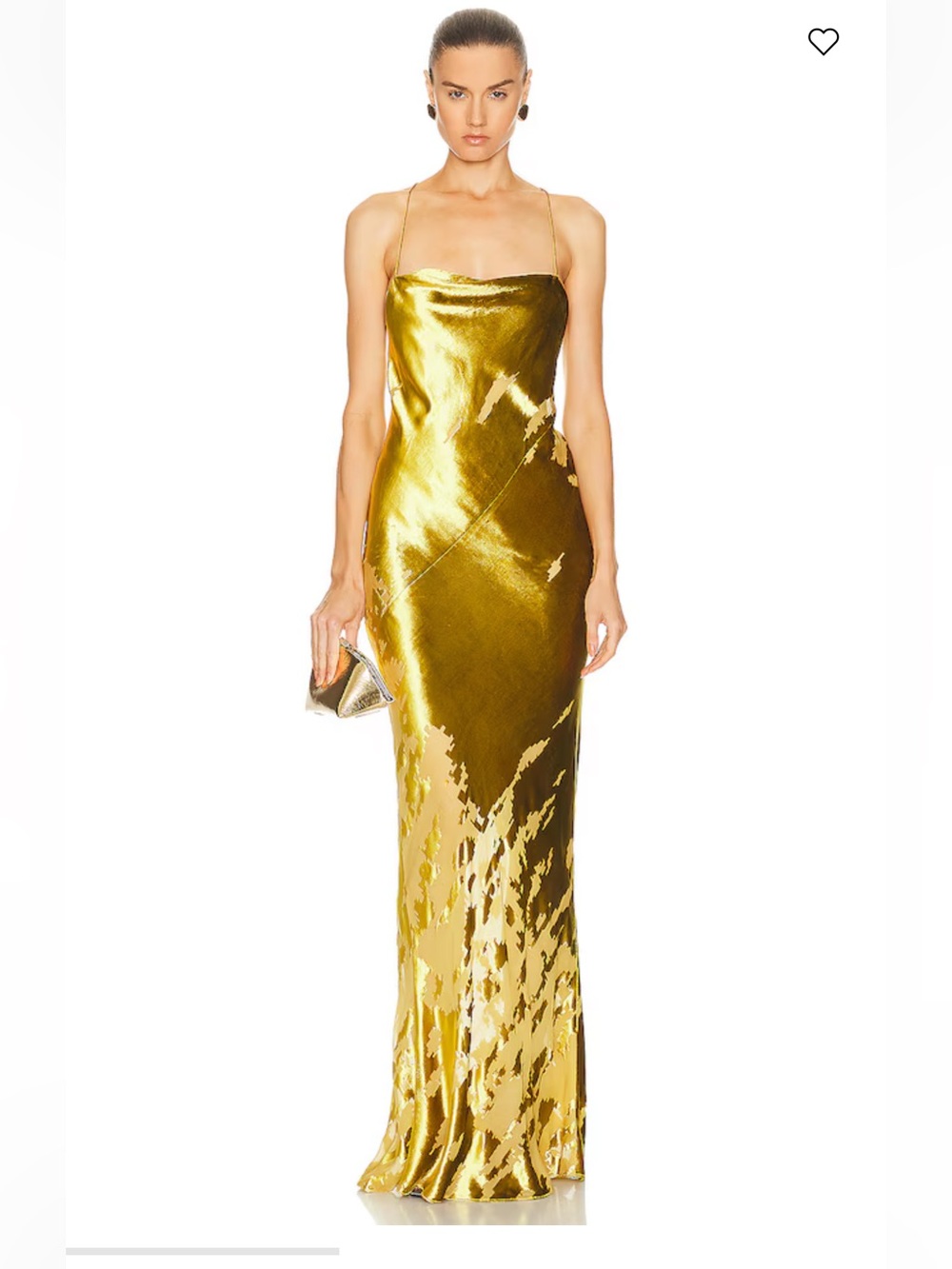 THE SEI Cowl Bias Gown Burnout Velvet Luxe Shimmer Maxi Dress 10 - Picture 4 of 9